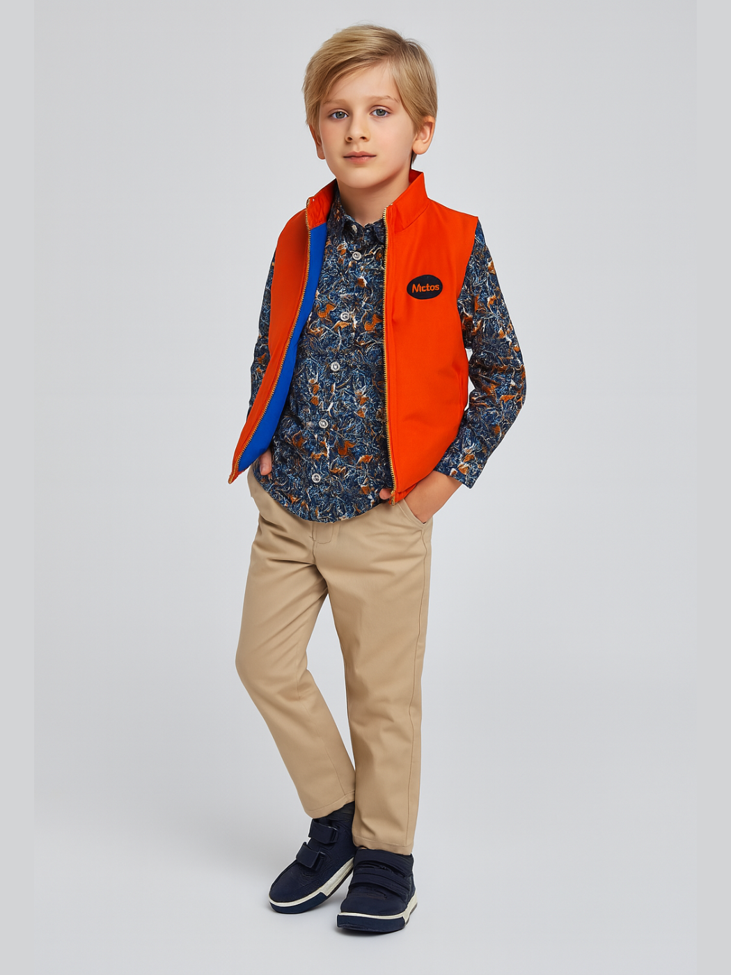 3'lü Takım Anorak Yelek & Gömlek &Gabardin Pantolon Erkek Çocuk - Casabony Kids