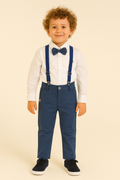 4'lü Set Erkek Çocuk Gömlek & Pantolon &Papyon & Askılık - Casabony Kids