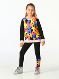Alphabet Desenli Kız Çocuk Sweatshirt Takım - Casabony Kids