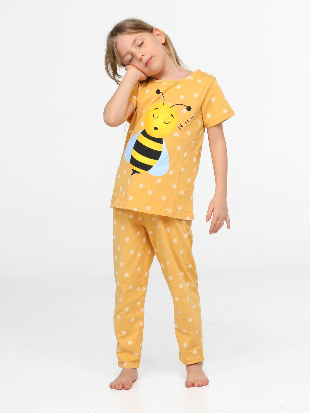Arı Puanlı Kız Çocuk Pijama Takım - Casabony Kids