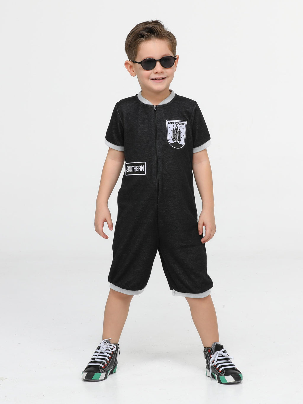 Astronot Soft Siyah Tulum - Casabony Kids