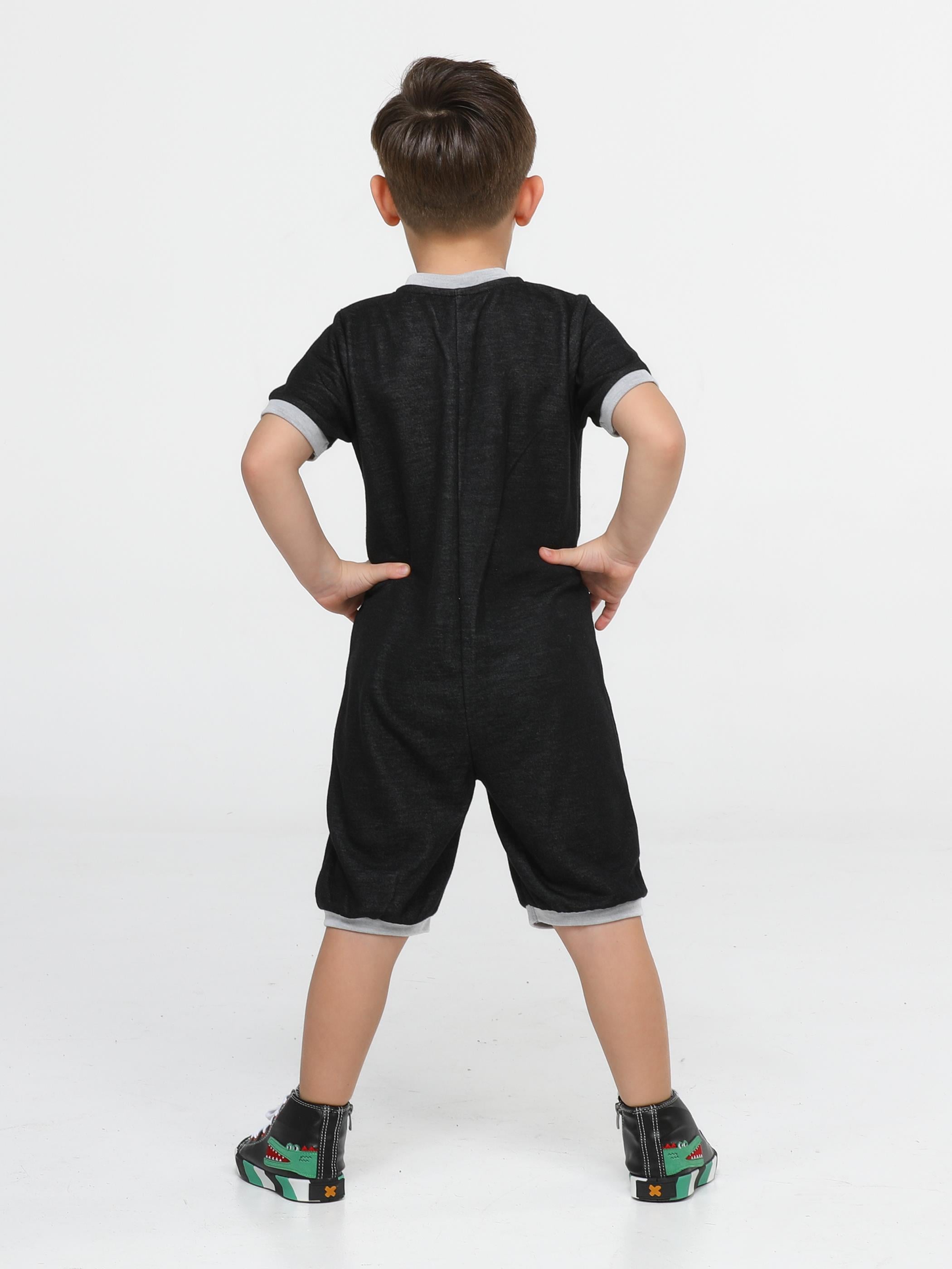 Astronot Soft Siyah Tulum - Casabony Kids