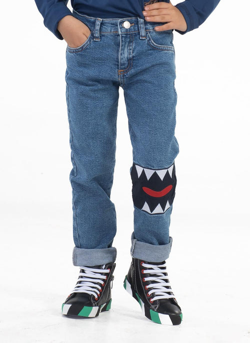 Beast Erkek Çocuk Denim Pantolon - Casabony Kids