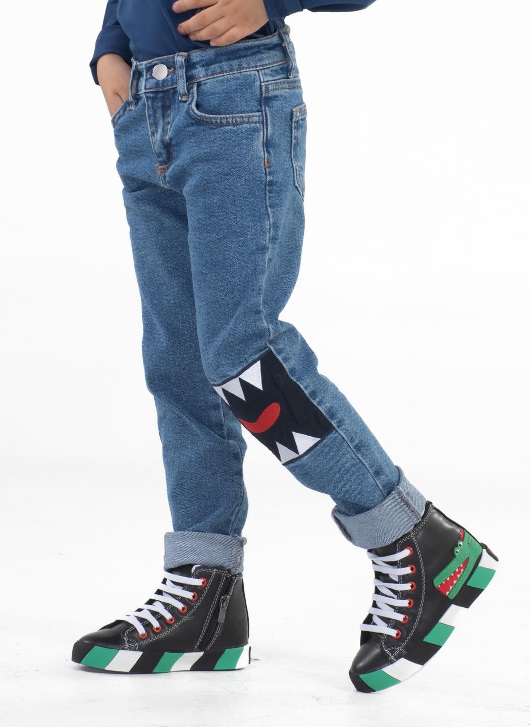 Beast Erkek Çocuk Denim Pantolon - Casabony Kids