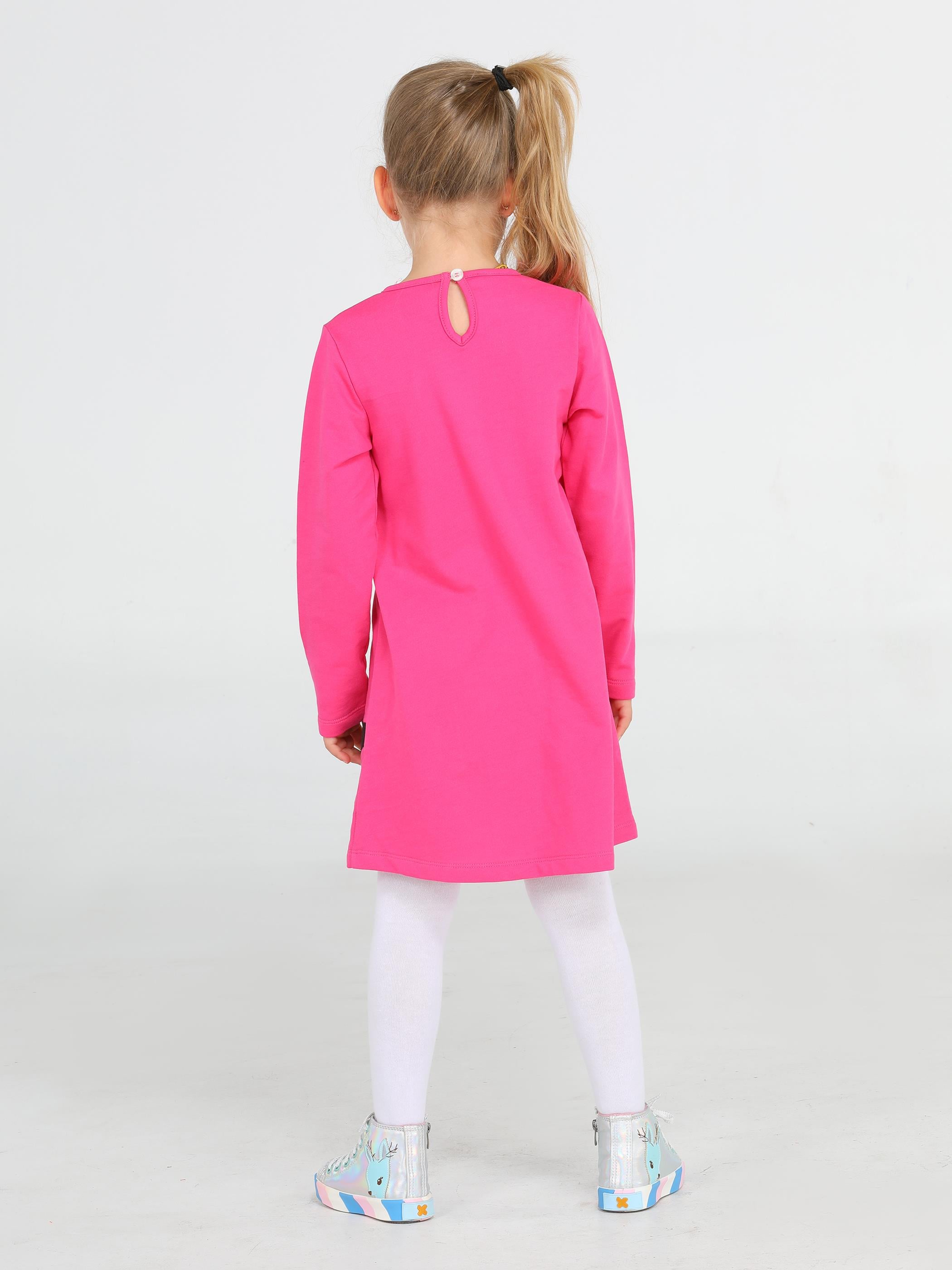 Black Cat Fuşya Kız Çocuk Elbise - Casabony Kids