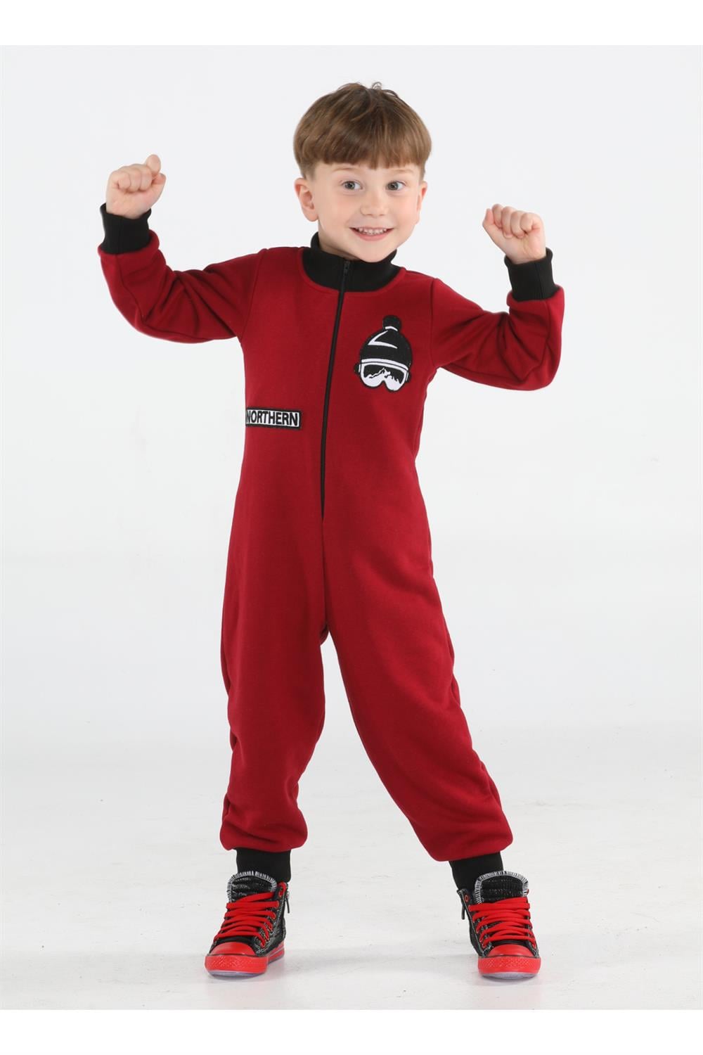 Bordo Erkek Çocuk Uzay Tulumu - Casabony Kids
