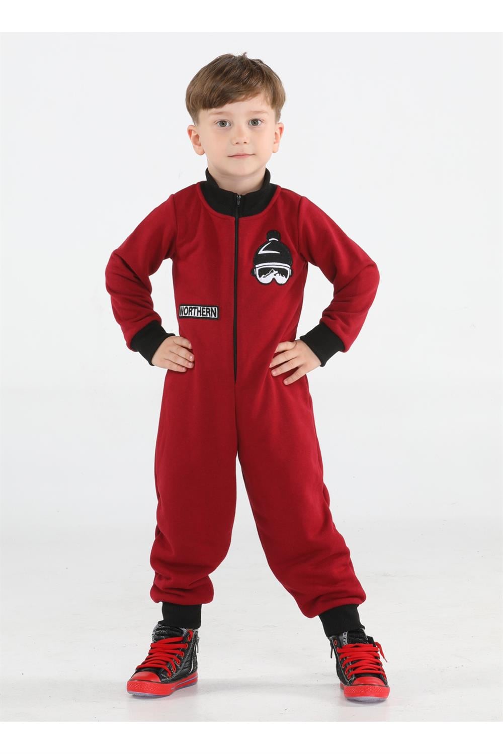 Bordo Erkek Çocuk Uzay Tulumu - Casabony Kids