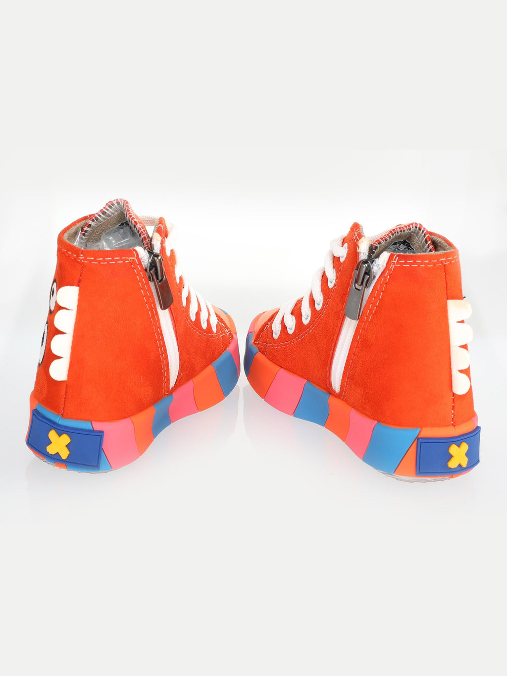 Canavar Turuncu Süet Erkek Çocuk Sneakers - Casabony Kids
