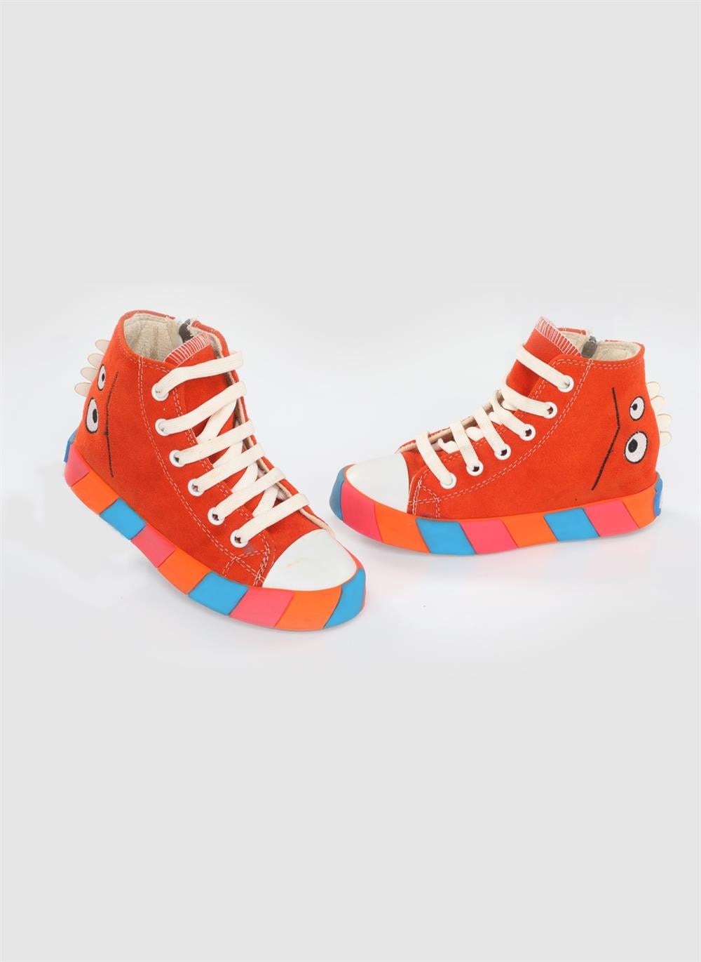 Canavar Turuncu Süet Erkek Çocuk Sneakers - Casabony Kids