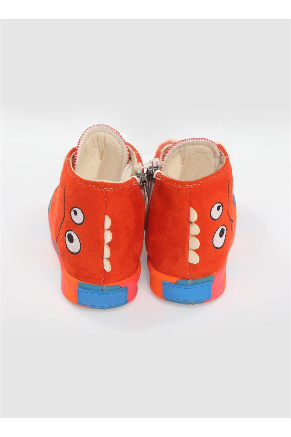 Canavar Turuncu Süet Erkek Çocuk Sneakers - Casabony Kids