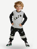Casa Black Baggy Pantolon + T-shirt Takım - Casabony Kids