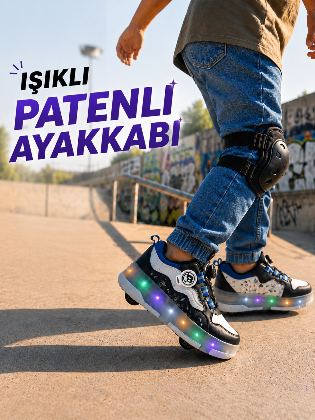 Casa Işıklı Patenli Erkek Çocuk Ayakkabı - Casabony Kids