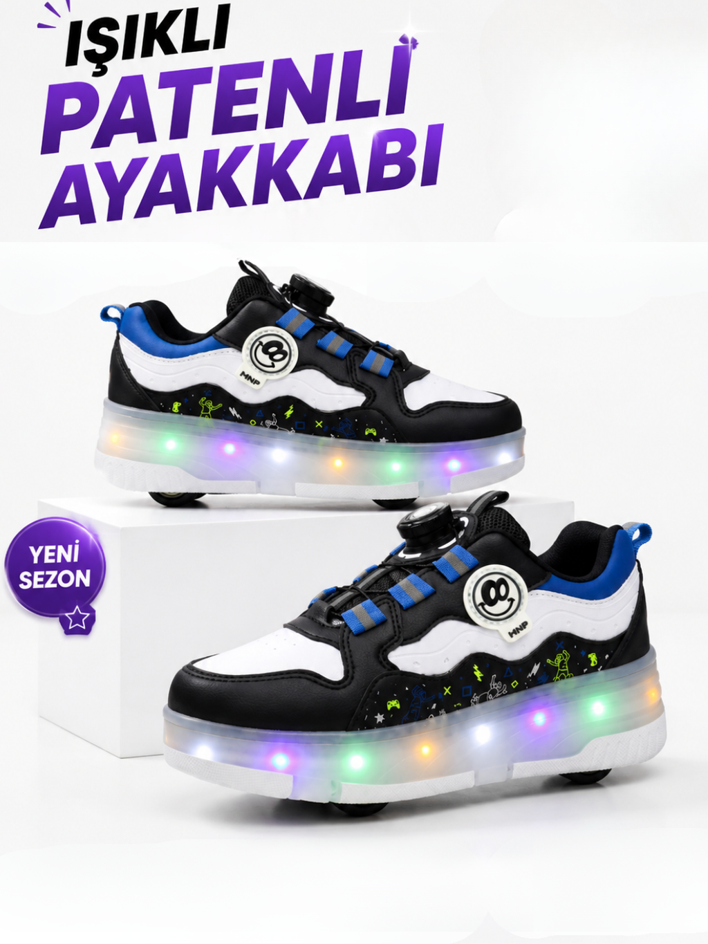 Casa Işıklı Patenli Erkek Çocuk Ayakkabı - Casabony Kids