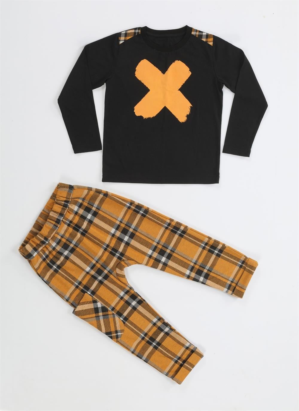 Casa Laci Ekose Pantolon + T-shirt Takım - Casabony Kids