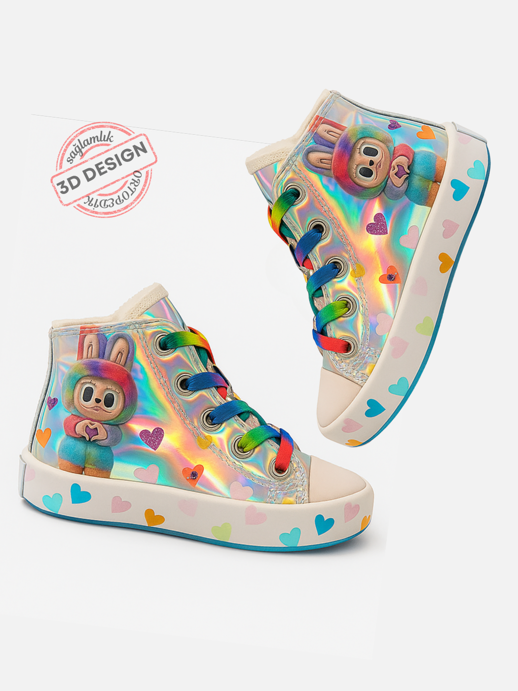Casa Lb Fermuarlı Hologram Sneakers - Casabony Kids
