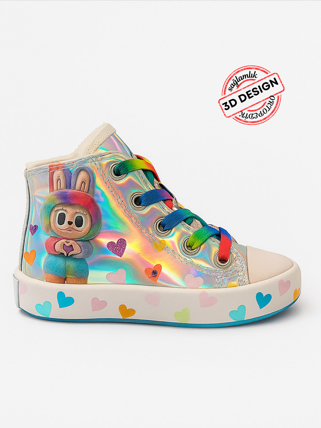 Casa Lb Fermuarlı Hologram Sneakers - Casabony Kids