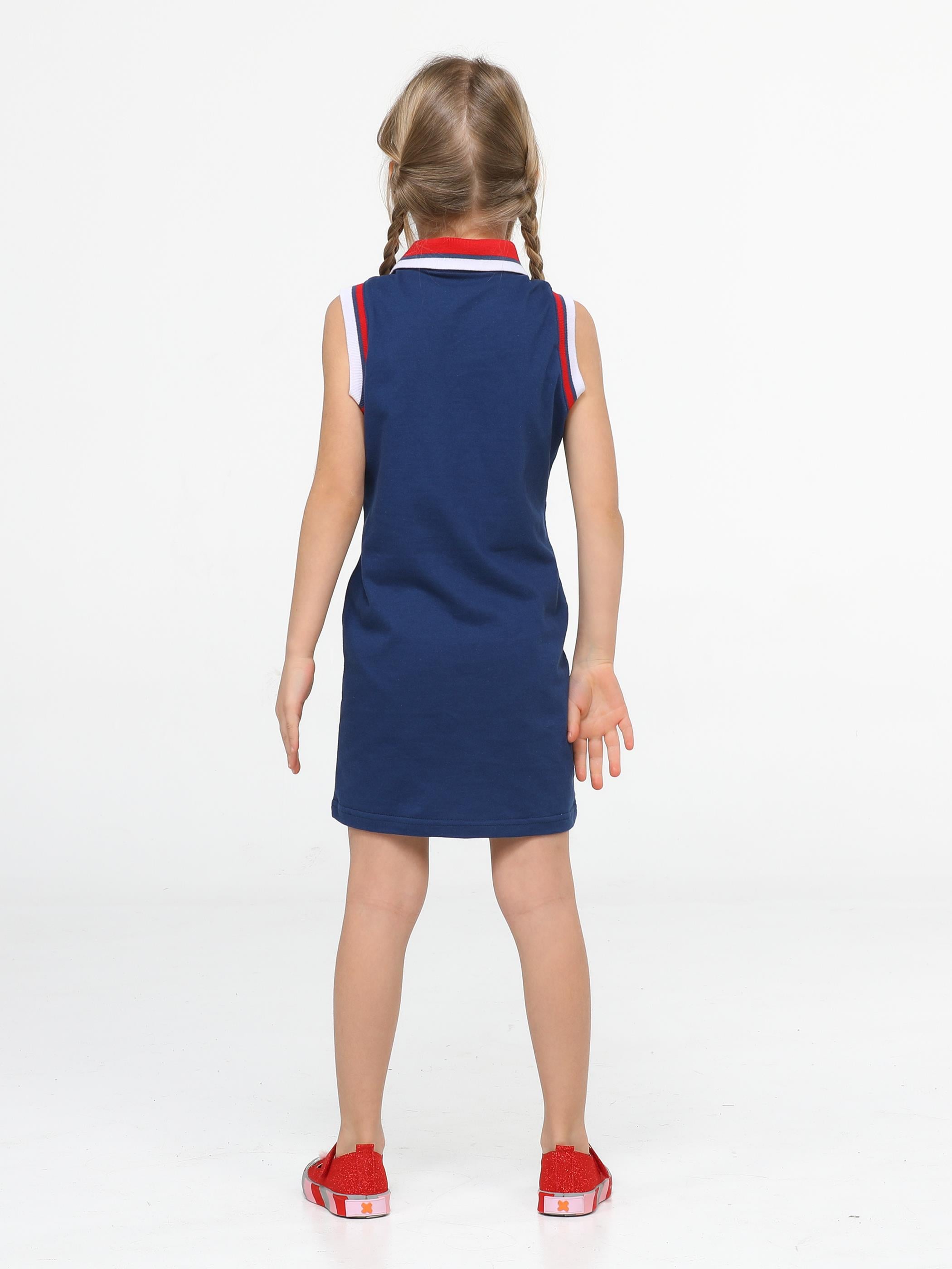 Casa Polo Yaka Kız Laci Çocuk Elbise - Casabony Kids