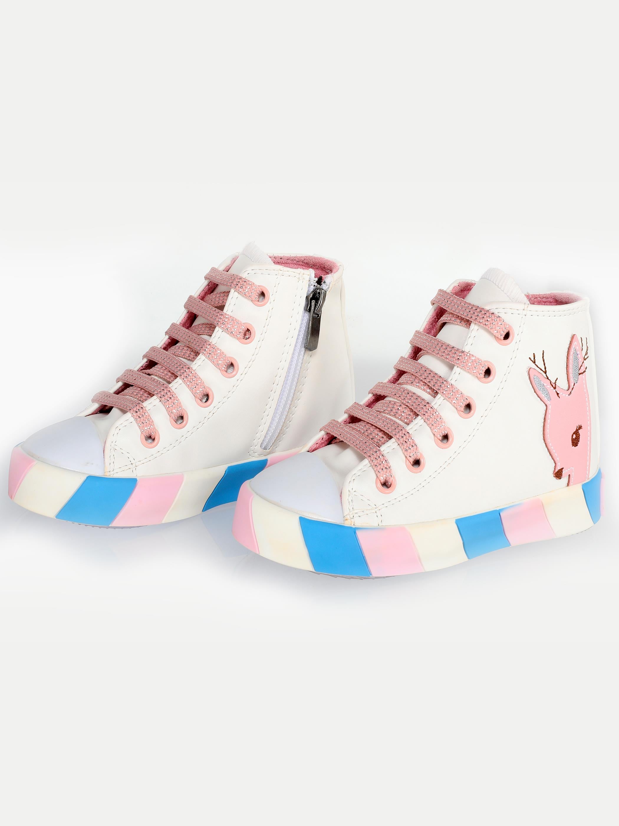 Ceylan Beyaz Ortopedik Destekli Kız Çocuk Sneakers - Casabony Kids