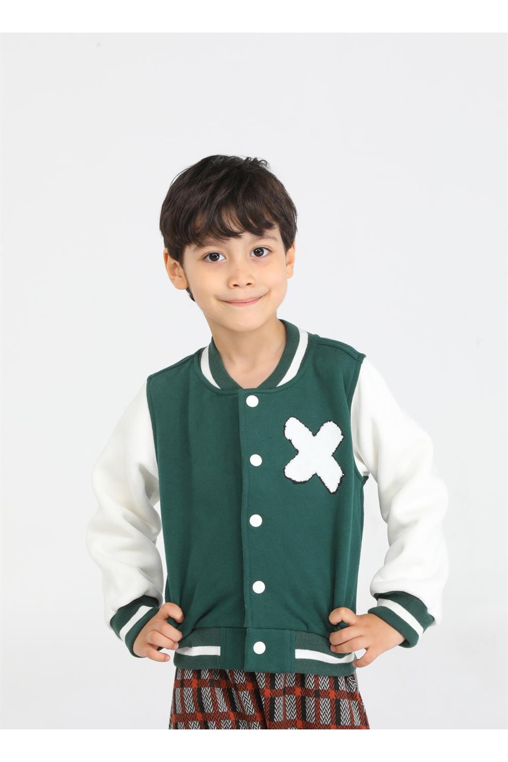 Cs Yeşil Unisex Kolej Ceket - Casabony Kids