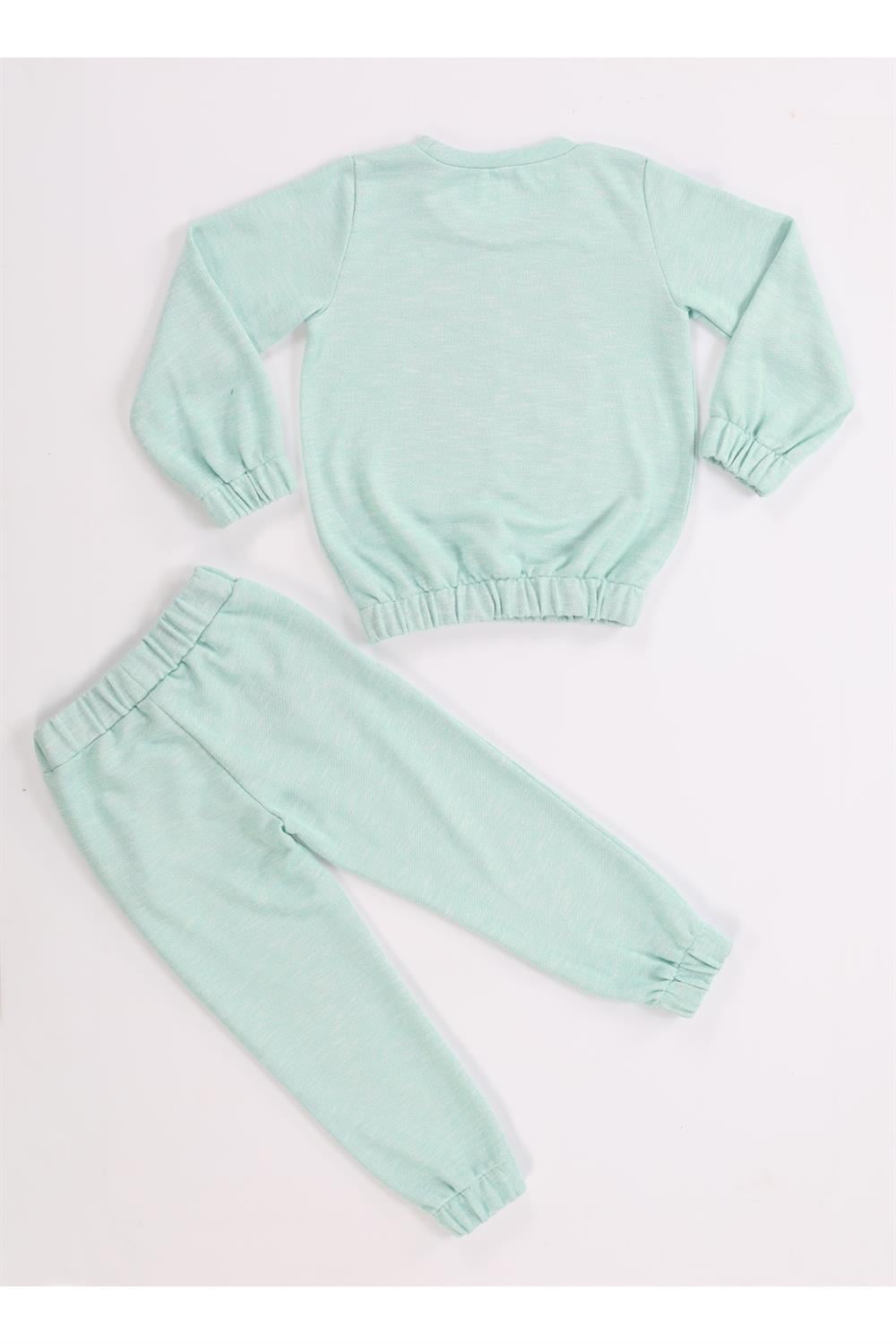 Cute Wild Mint Jogger Eşofman Takım - Casabony Kids