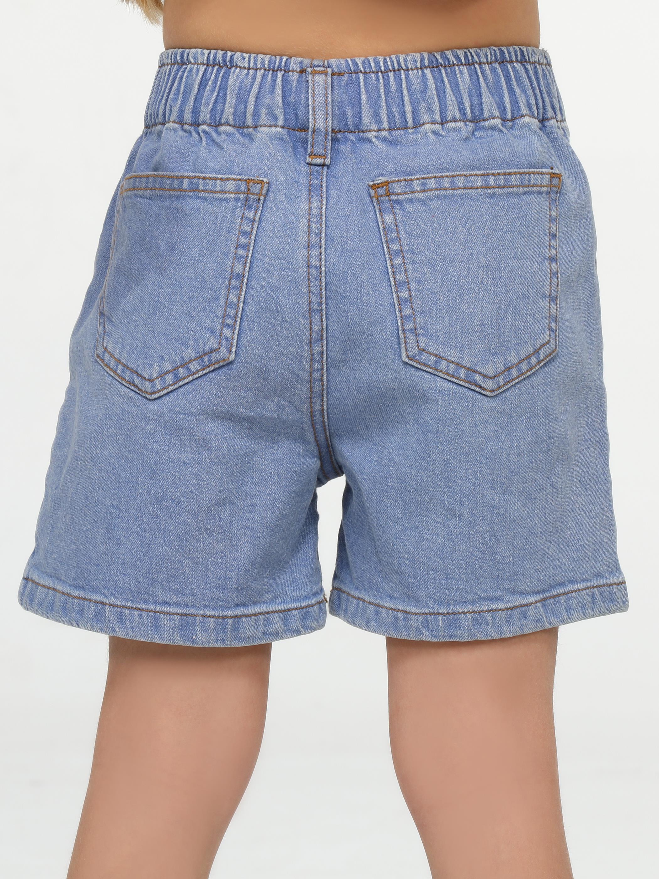 Daisy Nakışlı Kız Çocuk Denim Şort - Casabony Kids