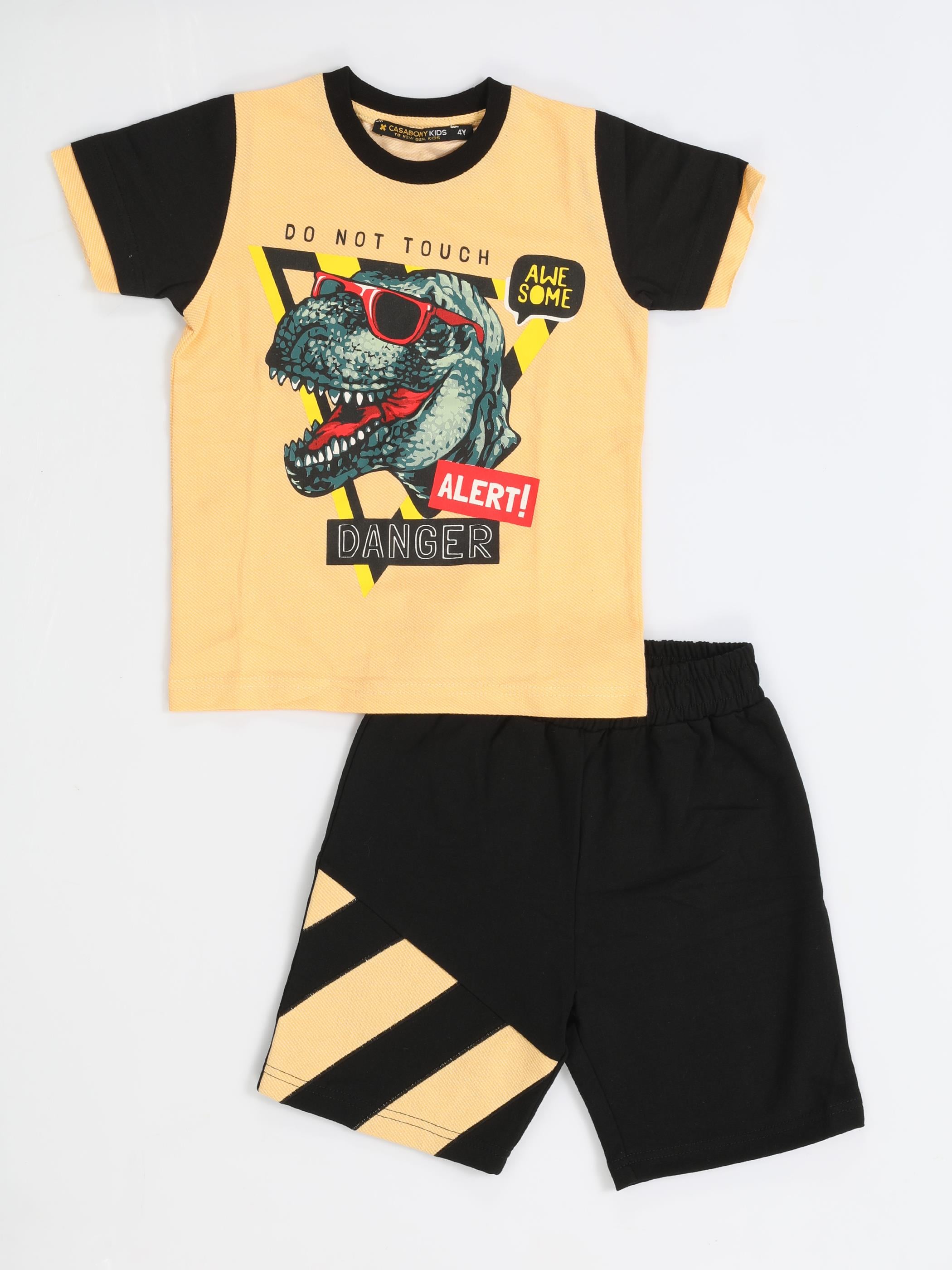Danger Dino Erkek Çocuk Şort Takım - Casabony Kids