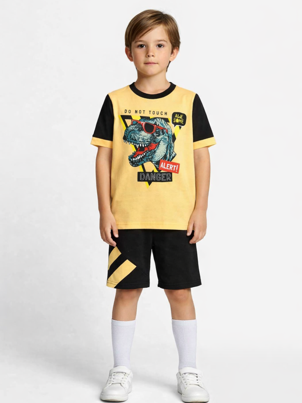 Danger Dino Erkek Çocuk Şort Takım - Casabony Kids