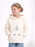 Unicorn Pamuklu Kanguru Cep Kız Çocuk Sweatshirt - Casabony Kids