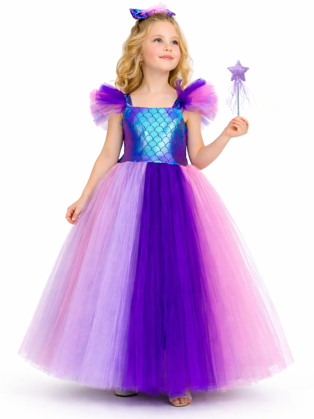 Denizkızı Yeni Abiye Elbise & Saç Tokası Set - Casabony Kids