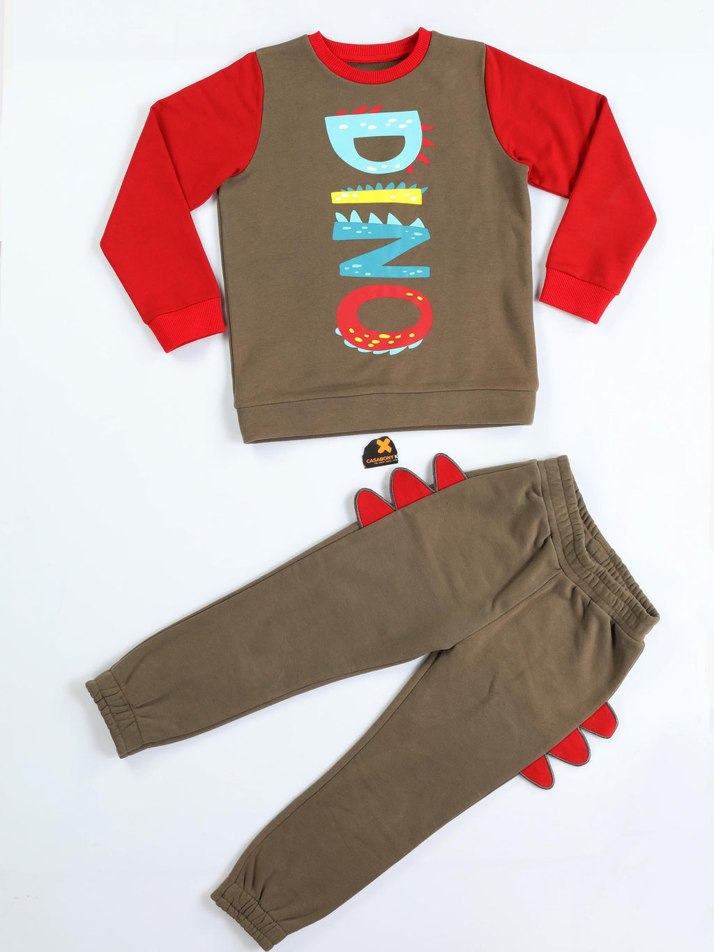 Dino Renkli Erkek Çocuk Eşofman Takım - Casabony Kids