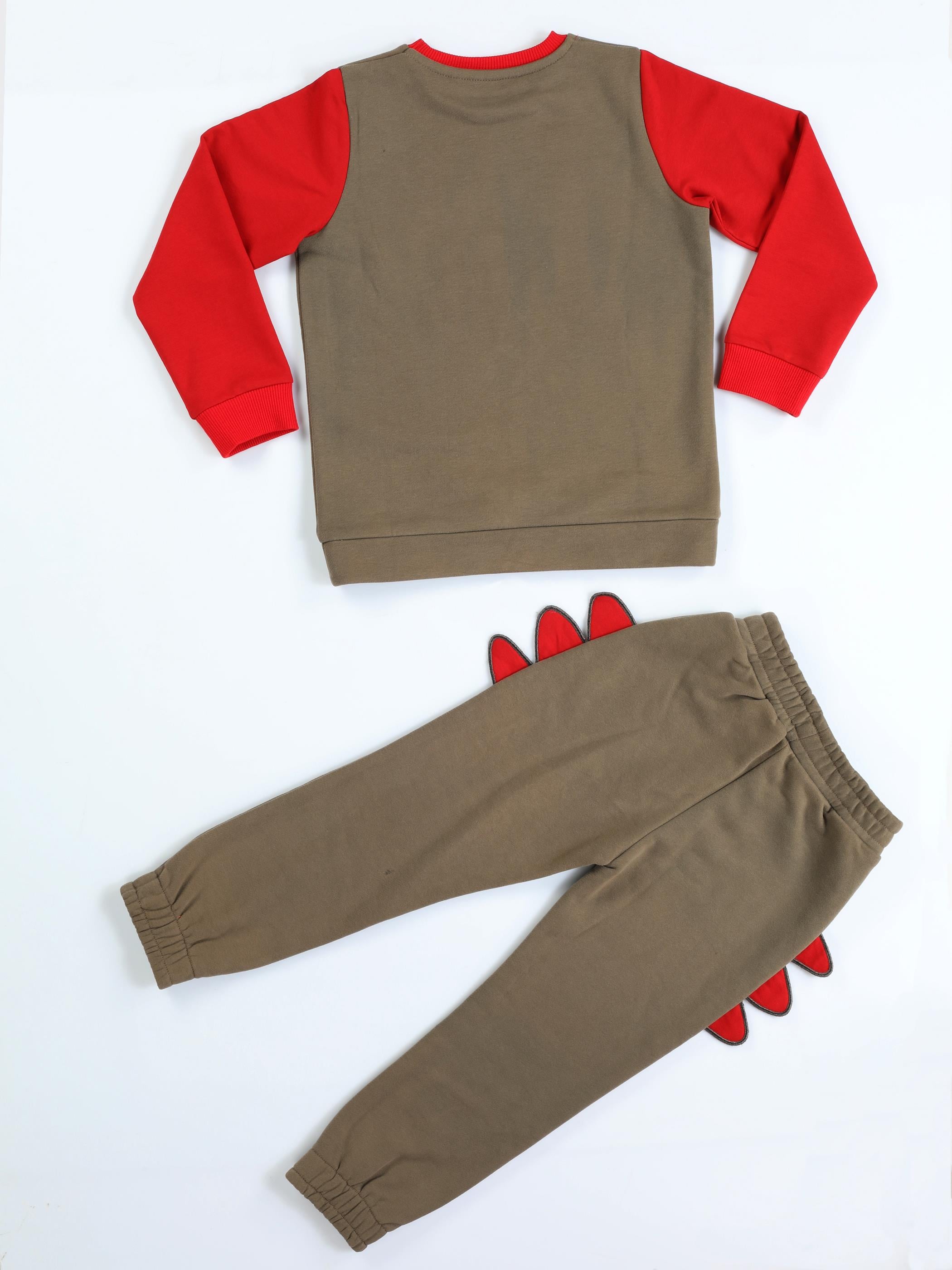 Dino Renkli Erkek Çocuk Eşofman Takım - Casabony Kids