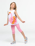Flamingo Fırfırlı Tunik Takım - Casabony Kids