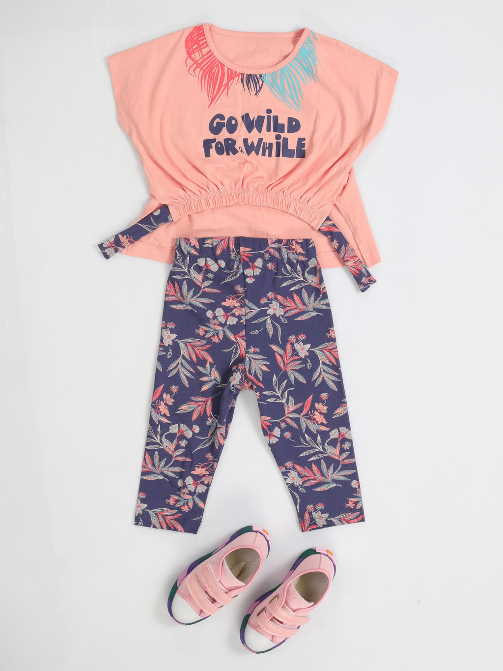 For Wild Çiçekli Tayt Takım - Casabony Kids