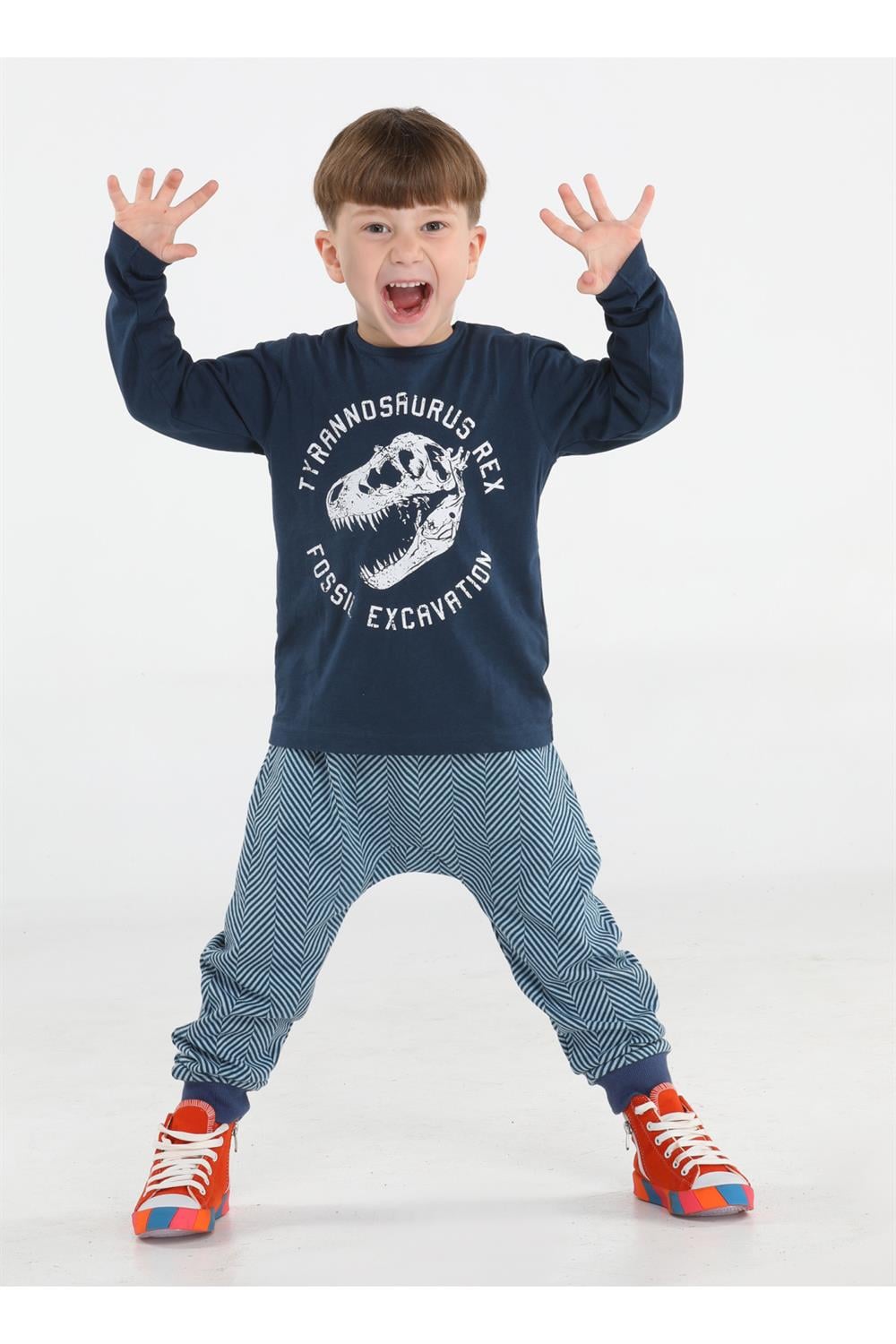 Fossil Erkek Çocuk Baggy Pantolon + T-shirt Takım - Casabony Kids