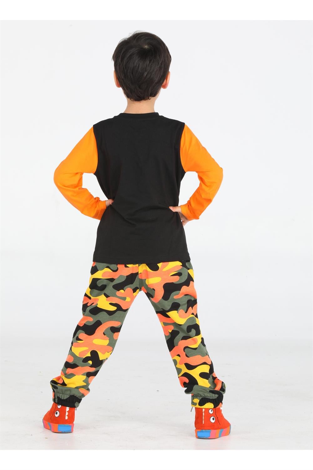 Gamer Erkek Çocuk Kamuflaj Pantolon + T-shirt Takım - Casabony Kids