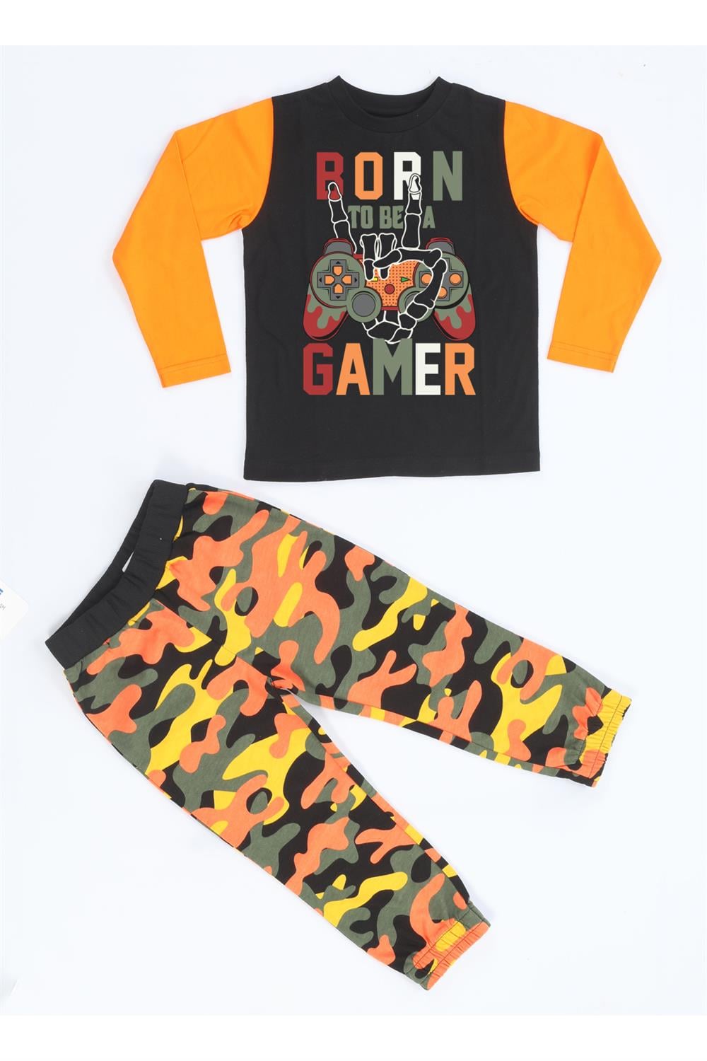 Gamer Erkek Çocuk Kamuflaj Pantolon + T-shirt Takım - Casabony Kids
