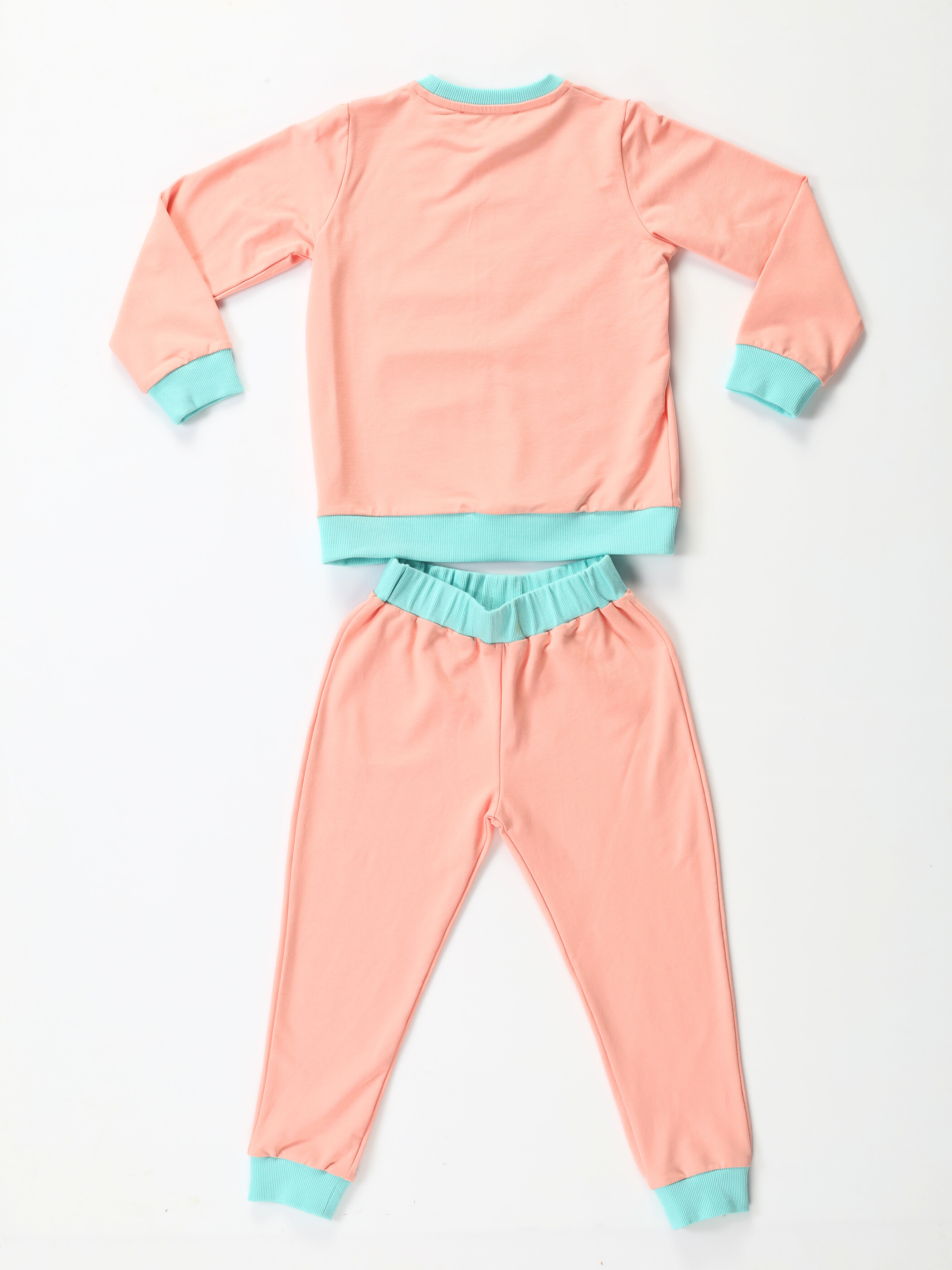 Giraffe Pembe Kalın Kız Çocuk Eşofman Takım - Casabony Kids