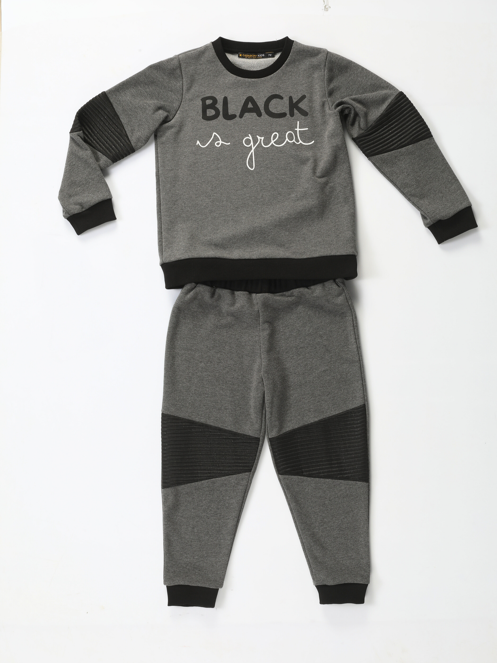 Great Black Antrasit Parçalı Eşofman Takım - Casabony Kids