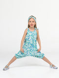 Hawaii Çiçekli Kız Tulum+Saç Bandı - Casabony Kids