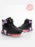 Hello Cat Siyah Kız Sneakers 21-25 No - Casabony Kids