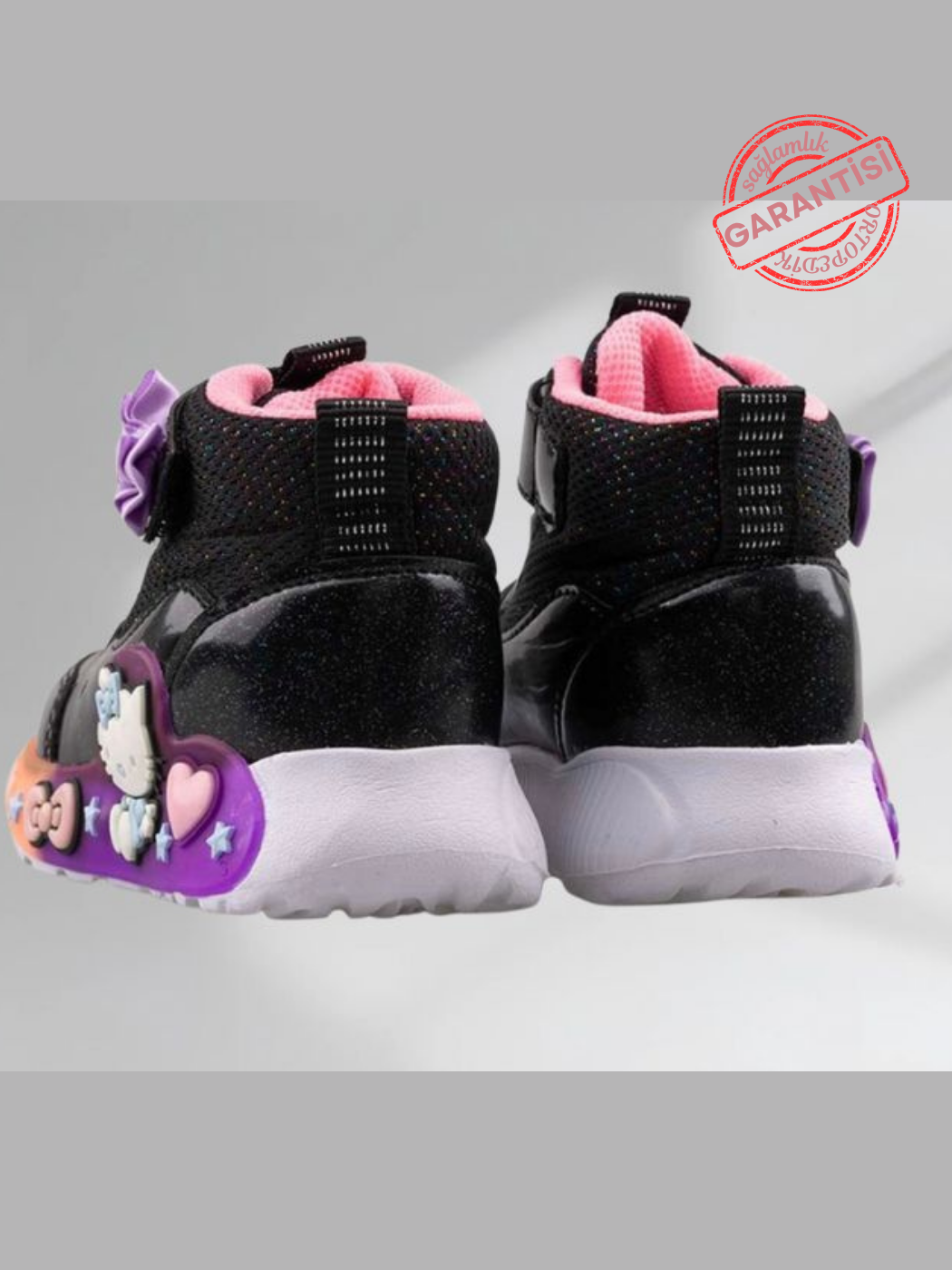 Hello Cat Siyah Kız Sneakers 21-25 No - Casabony Kids