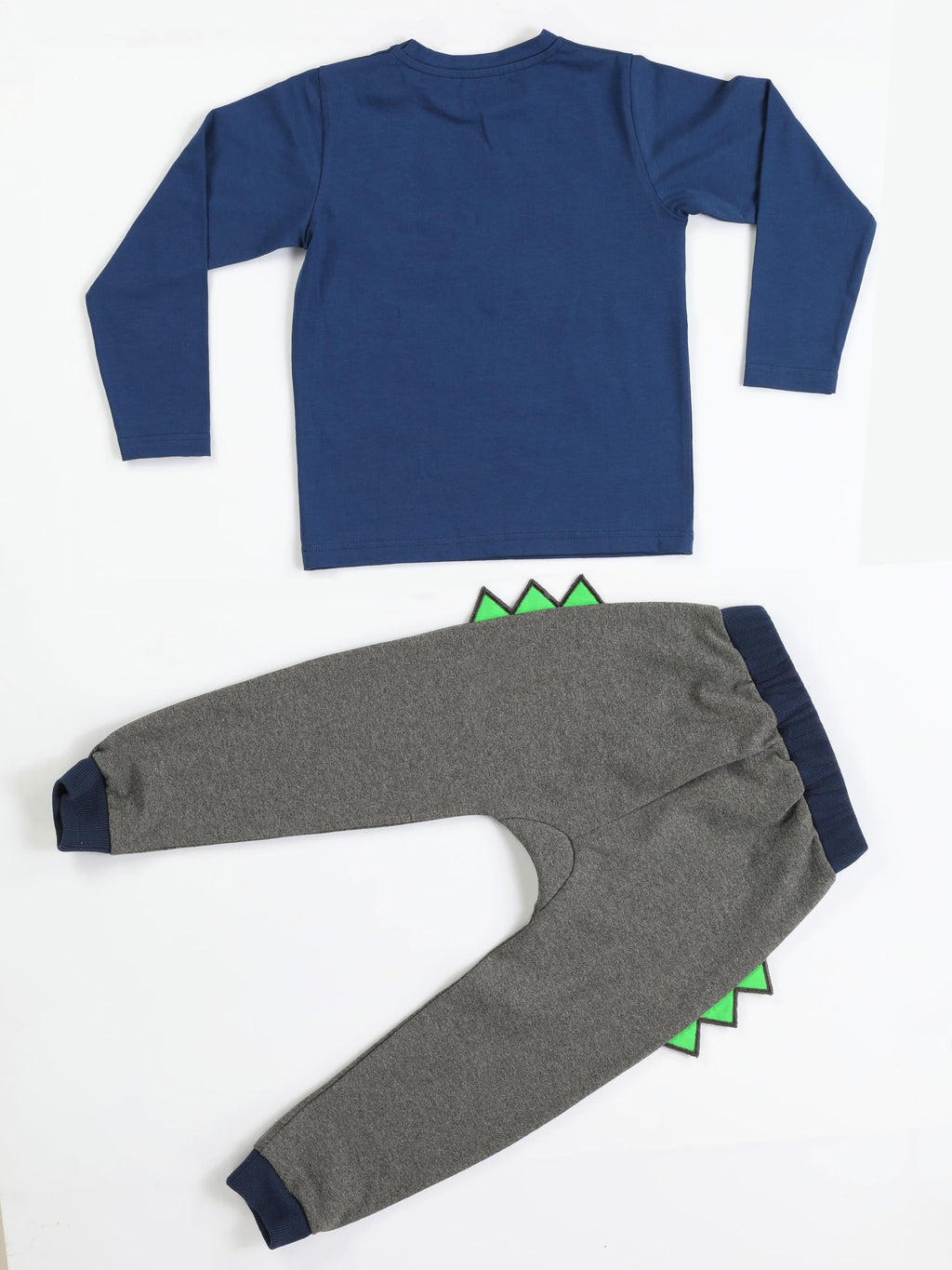 Hello Timsah Tırtırlı Baggy Pantolon + T-shirt Takım - Casabony Kids
