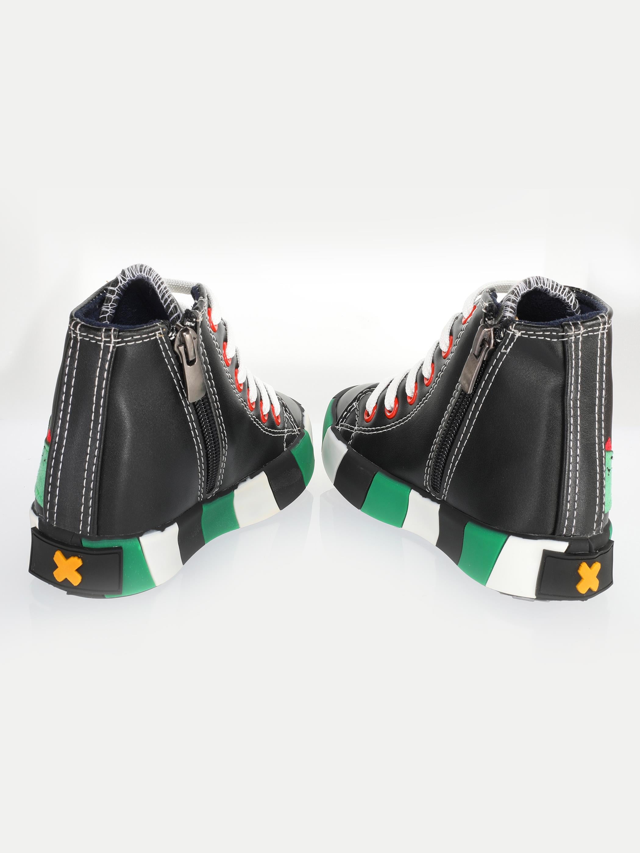 Timsah Ortopedik Destekli Siyah Erkek Çocuk Sneakers - Casabony Kids