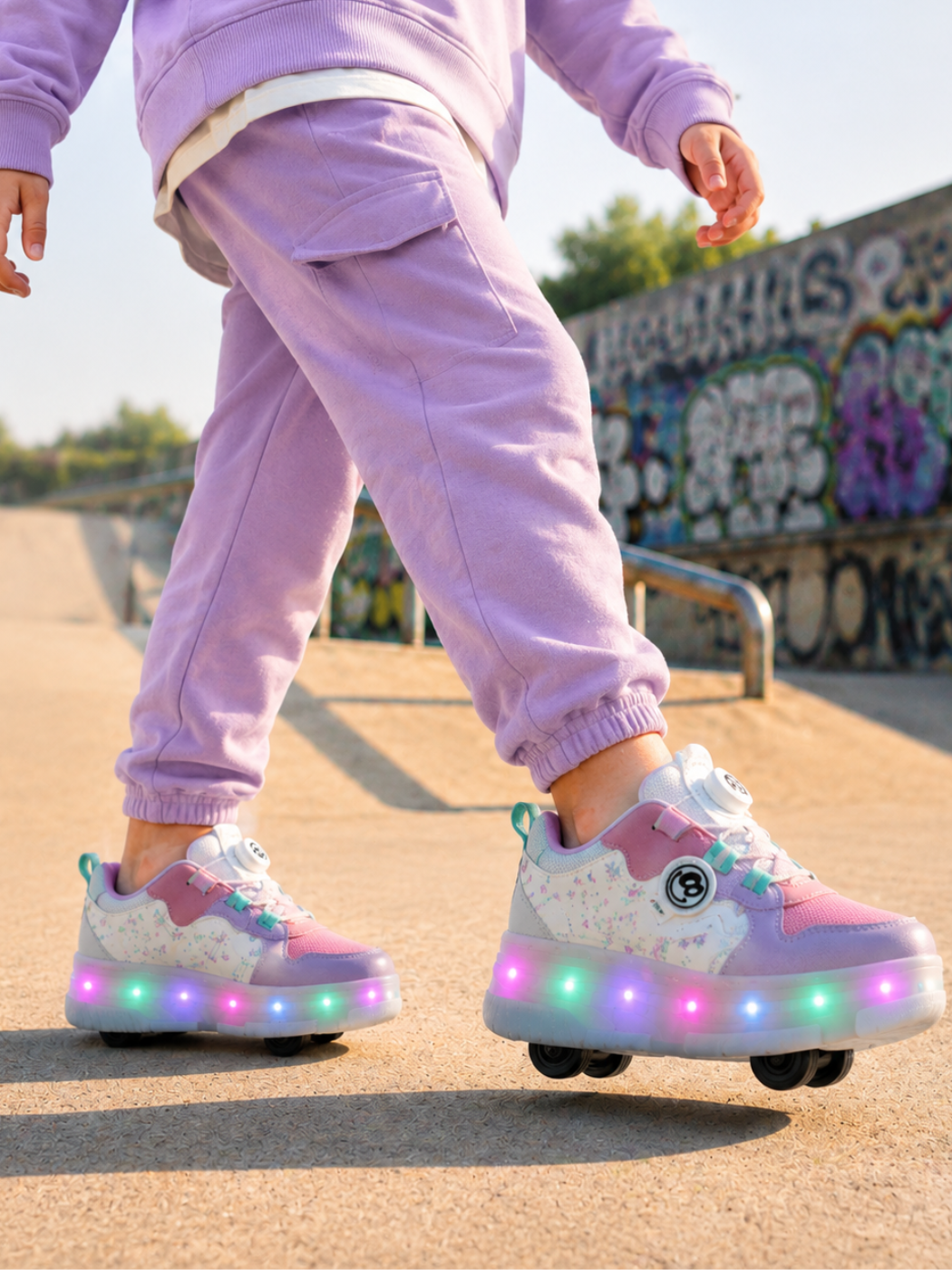 Işıklı Patenli Kız Çocuk Ayakkabı - Casabony Kids