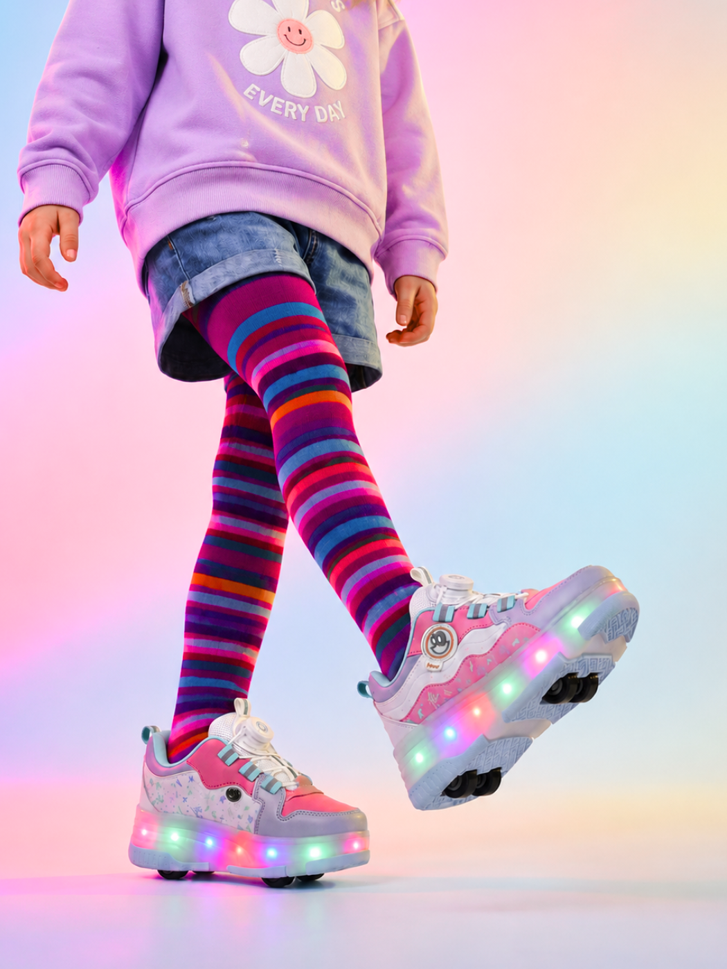 Işıklı Patenli Kız Çocuk Ayakkabı - Casabony Kids