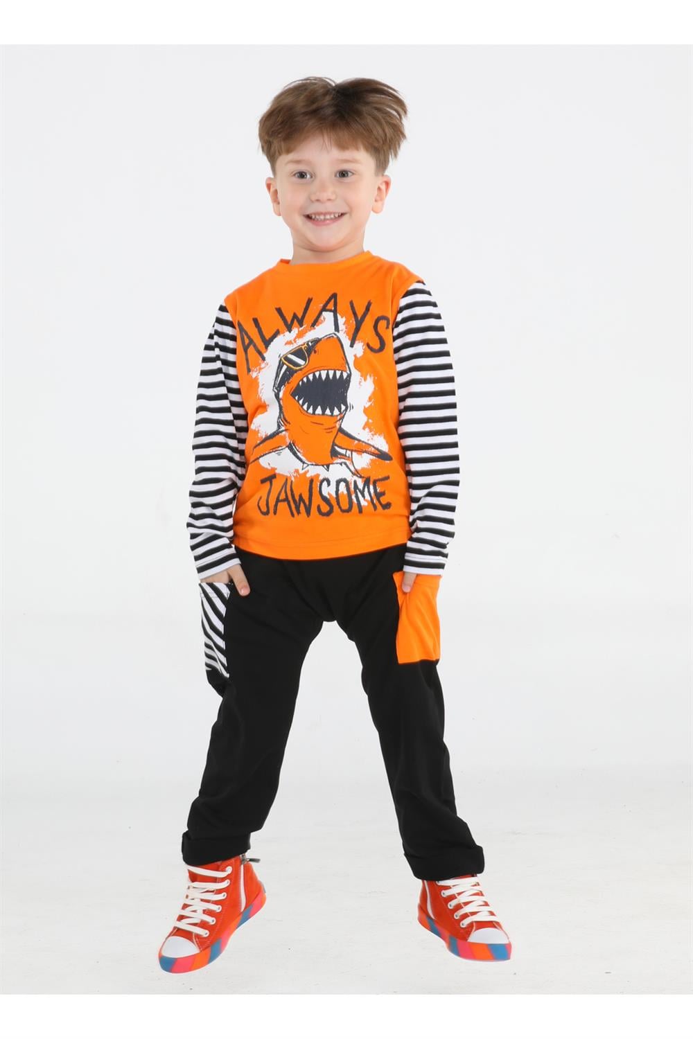 Jawsome Baggy Erkek Çocuk Pantolon + T-shirt Takım - Casabony Kids