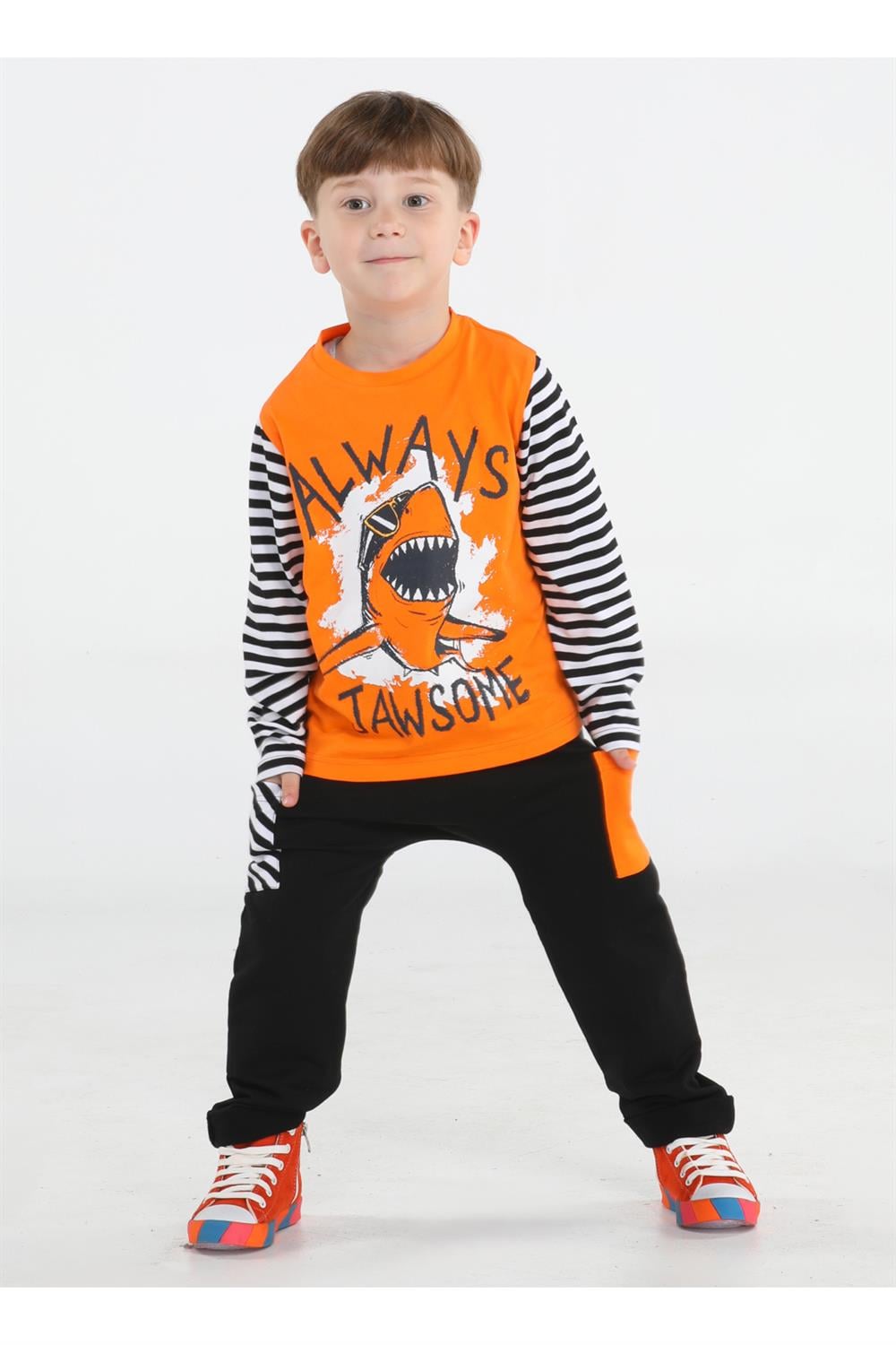 Jawsome Baggy Erkek Çocuk Pantolon + T-shirt Takım - Casabony Kids