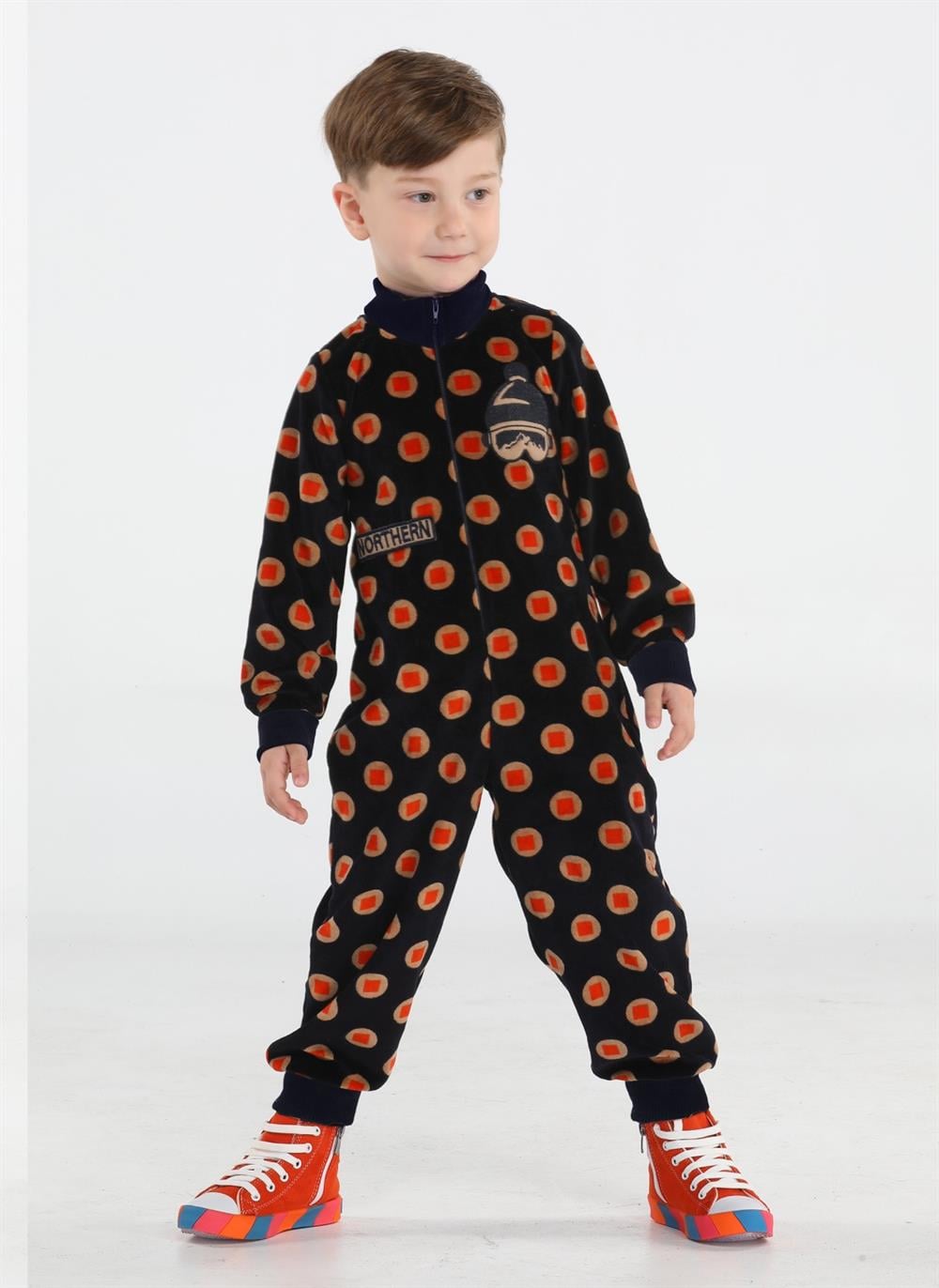 Kadife Unisex Çocuk Uzay Tulum - Casabony Kids