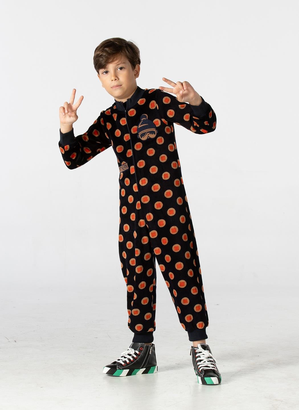 Kadife Unisex Çocuk Uzay Tulum - Casabony Kids
