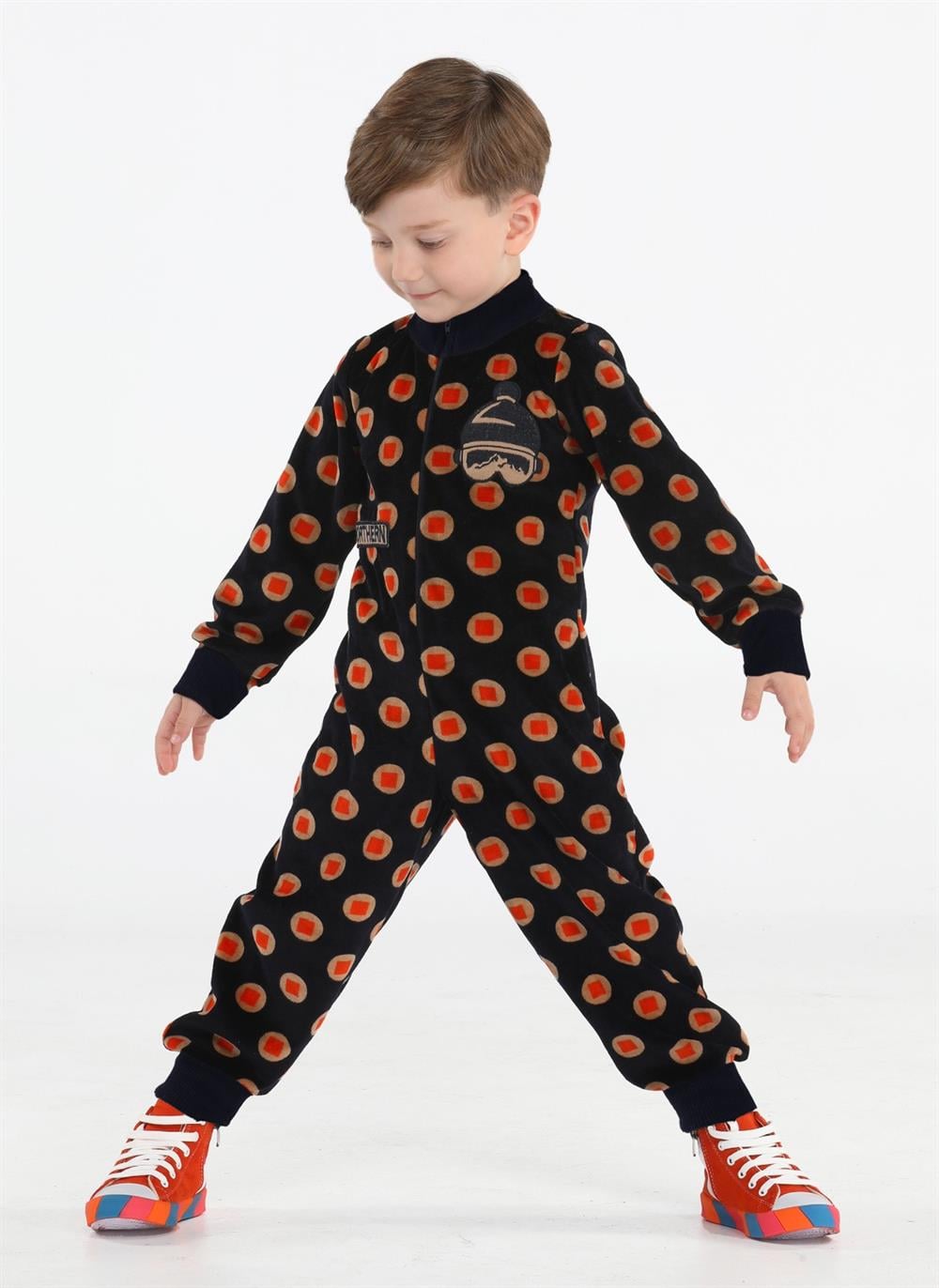 Kadife Unisex Çocuk Uzay Tulum - Casabony Kids